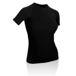 Tricou de fitness pentru femei, ultra ușor, culoare negru închis, mărimea M, pentru fitness și sport, produsul PRO FEET