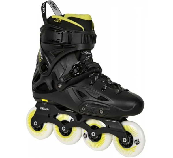 Роликовые коньки POWERSLIDE 908376 Powerslide Imperial Black Yellow 80