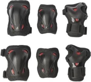 069P0200741 Rollerblade SKATE GEAR JUNIOR 3 PACK BLACK XXS