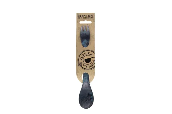 Lingură sport Spork S05K-KUPILKA de culoare albastru glaciar pentru utilizare în sport și activități outdoor