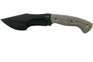 Нож Boker Plus Mini Tracker BO‑02BO027, фиксированное survival‑модульное кукри, сталь углерод C1095 с порошковым покрытием (черное), длина клинка 135 мм, общая длина 250 мм, рукоять Micarta (оливковый), чехол Kydex, вес ~270 г, дизайн Dave Wenger
