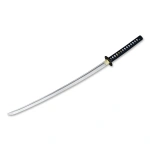 Magnum Yoshida Katana Dark Blue BO‑05SC309, katana decorativă de colecție, realizată din oțel cu conținut ridicat de carbon (≈1045), cu canelură Bo‑Hi, lamă de 720 mm × 7,4 mm (HRC nespecificat), mâner din lemn cu tsuka-ito albastru închis și menuki, tsuba și saya în negru-ț