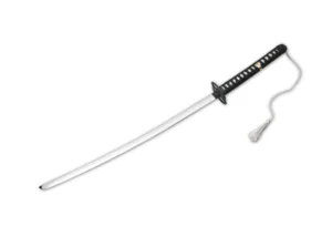 Рабочая катана Classic Samurai BO‑05ZS9439 Magnum (Fox Knives), декоративно-исполнительный меч с клинком 690 мм из стали 440A, настоящим хамоном, общая длина 1050 мм, толщина клинка ~3 мм, гард черного чугунного литья, рукоять обмотанная рукоять из рогожн