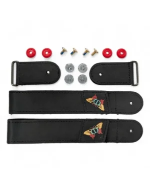 FRPWST-UFR-DD-BK-425 SEBA FR - UFR POWERSTRAP DD + LOOP + SCREWS - BLACK + DD LOGO -425mm PAIR - 38/42