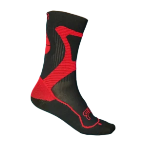 FRSO-N-BK-RD-M SEBA FR - NANO SPORT SOCKS - BLACK/RED - 39-41