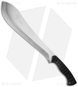 Мачете Macho 683 FOX Macho, фиксированное bolo‑мачете из нержавеющей стали 1.4116 (HRC 56–58), сатинированный клинок ~360 мм, общая длина ~510 мм, рукоять FRN Nylon с резиновым покрытием, кожаные ножны, вес ~630 г