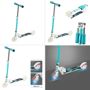 Hovering image of HD505 Abisal MINT SCOOTER NILSE EXTREME, un trotineta sport pentru copii în culoare verde mentă, potrivită pentru activități recreaționale în aer liber
