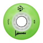 Roată luminiscente LED de 72mm verde măslină strălucitor, set de 4, pentru echipamente sportive