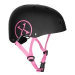 Casque de sport Cascade MTW001‑1 negru-roz, mărimea XS, cu carcasă ABS, orificii de ventilație și căptușeală moale