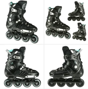 NA20001 Abisal BLACK SIZE 40 SLALOM IN-LINE SKATES NILS EXTREME