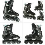 Pantof de patinaj în linie negru NA20001 Abisal BLACK MĂRIME 43 pentru sporturi de viteză și slalom, produs în magazinul sport equipment shop