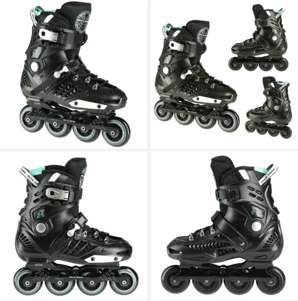NA20001 Abisal BLACK SIZE 42 SLALOM IN-LINE SKATES NILS EXTREME