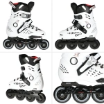 Role de skating inline albă NA20001 Abisal, mărimea 43, cu roți pentru skate, potrivită pentru skateboard și skate inline, de la Nils Extreme