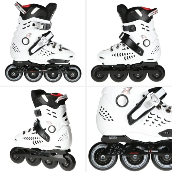 NA20001 Abisal WHITE SIZE 44 SLALOM IN-LINE SKATES NILS EXTREME