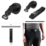 Curea tactică NC1729 Abisal 125cm neagră, produs de echipament sportiv, utilizată pentru activități în aer liber și sporturi.