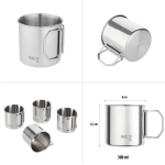 Cană pentru abis din oțel inoxidabil NILS CAMP, echipament sport pentru drumeții și camping