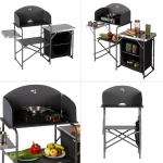 Masă pentru gătit campare NC3041 Abisal, stand pentru echipament de camping, utilizată în activități de camping și aventură
