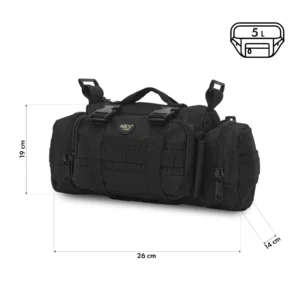 Поясная сумка NC3907 Abisal HIP BAG XL 3 л (чёрная) – бренд ABISAL, объём 3 л, чёрная, два отделения на молнии, регулируемая поясная лента, водоотталкивающая ткань.