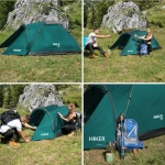 Tentină de camping NC6010 Abisal de culoare verde, ideală pentru activități sportive în aer liber
