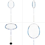 Rachetă de badminton NR406 Abisal CARBON cu husă NILS pentru sport de performanță