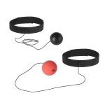 Minge cu elastic și bandă pentru cap pentru antrenament de reflex și coordonare, set pentru box PRB01 Abisal reflex ball