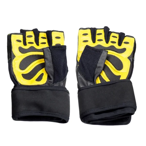RST01 Abisal MĂNUȘI PENTRU FITNESS BĂRBAȚI, MĂRIME XL HMS (negru – galben)
