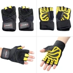 Manșon abisal pentru fitness pentru bărbați HMS, culoare negru și galben, produs sport pentru antrenamente de forță