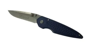 Нож SC‑104130 FOX Slimcut M/Co, фиксированный клип‑нож с каядекс-ножнами, синяя клипса