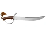 Sabia Viper Mathusalem Saber VT4890CB, sabie somelier din oțel W.Nr. 1.4034, lamă satinate ~330–335 mm, lungime totală ~470 mm, mâner din lemn Cocobolo, greutate ~490 g