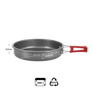 Складная дорожная сковорода NC17116 FOLDING TRAVEL FRYING PAN 1.6 L NILS CAMP