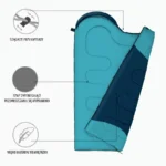 Спальный мешок NC2008 BLUE-LIGHT BLUE SLEEPING BAG SIZE L NILS CAMP