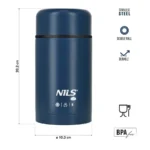 Термос для ланча NC3802 LUNCH THERMOS 1000ML BLUE NILS CAMP