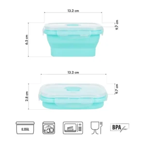 Складной контейнерЛанч-Бокс NC4105 FOLDING CONTAINER/LUNCH BOX MINT 355ML NILS CAMP