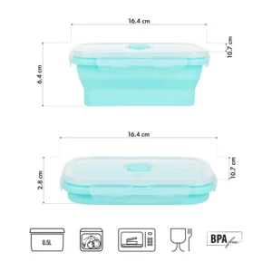 Складной контейнерланч-бокс NC4105 FOLDING CONTAINER/LUNCH BOX MINT 500ML NILS CAMP
