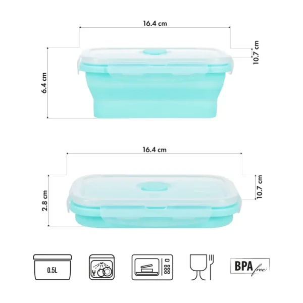 Складной контейнерланч-бокс NC4105 FOLDING CONTAINER/LUNCH BOX MINT 500ML NILS CAMP