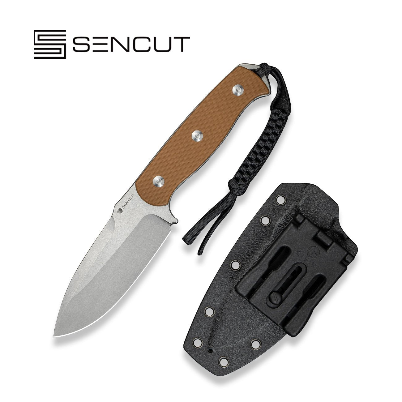 Wildmart product image Cuțit cu lamă fixă, SENCUT, Toxodon S24036-3, oțel 9Cr18MoV, mâner G10, teacă Kydex - imagine 1