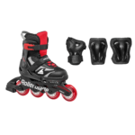 Set Role pentru copii Rollerblade 2X , reglabile 36-40.5, protecție inclusă, abonament 2X cadou
